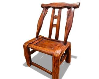 15 HandmadeRusticWoodenChildsChairwHandCarvedDetails