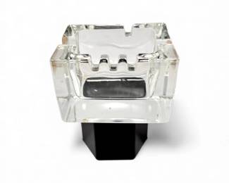 160 ClearGlassAshtraywNotchedEdges