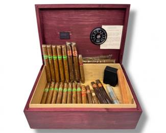 138 CedarHumidorwHygrometerAssortedCigars