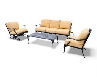 8 SummerHousePatioCastAluminumOutdoorFurnitureSet5Pieces