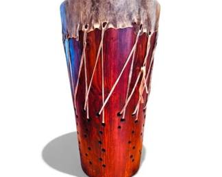 7 MassiveHandCarvedHawaiianPahuDrumbyPatrickKauaimokuwNote