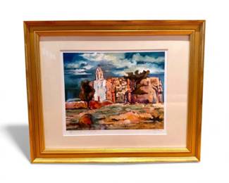 9 FramedLandscapePrintIglesiadelosPozosIISigned