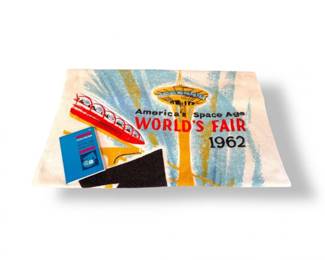 78 1962SpaceAgeWorldsFairSouvenirSetTowelGuidebook