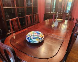 Solid Asian Rosewood Dining Table seats 8