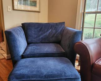 Anderson Design Studio Big Blue Chair w Ottomen 