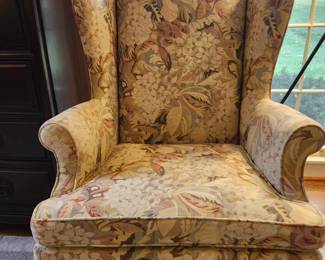 Henredon Style Antique Wingback Chair 