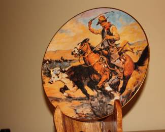 Gorman fine china plate 1980  collector series 'Turning a Stray'  limited edition  118/5000