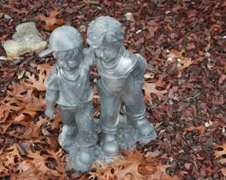 Yard art:  2 buddies