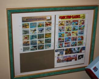 Framed/mat US stamps