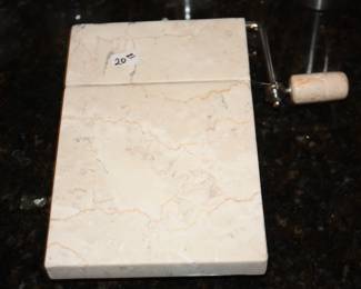 Stone cheese board & slicer