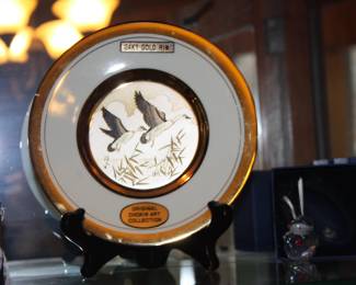 24K gold rim original Chokin Art platter