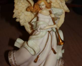 Cast angel: with trumpet