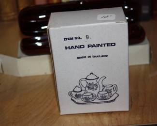 2 NIB hand painted tea sets  Thailand