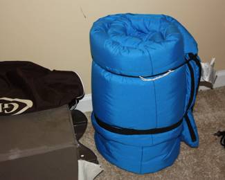 Blue sleeping bag