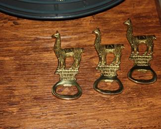 Brass Peruvian Llama bottle openers 