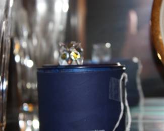Swarovski crystal owl in box