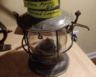 Antique railroad lantern