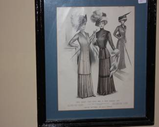 Framed/mat ladies fashion advertisement 