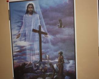 2 Navajo & Jesus  Christ/Indian pictures signed
