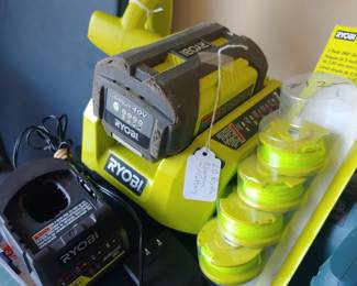 Large Ryobi battery charger w/battery