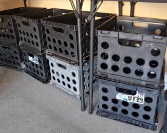 8 heavy duty plastic crates
