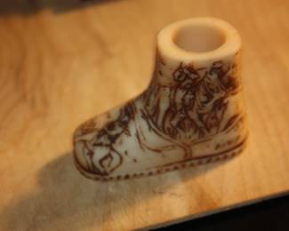 Antler carved boot