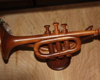 All hand carved instruments: Trumpet