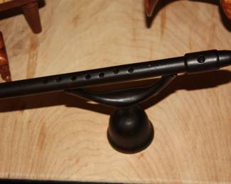 All hand carved instruments:  Ebony wood clarinet 