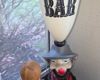 Vintage circus clown bar lamp