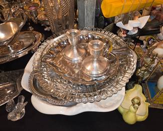 Silverplate serving pieces