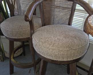 Cane bar stools