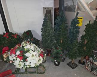 Holiday trees, decor, etc