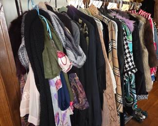 Clothing, closets & racks full - many w/tags