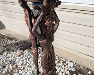 Antique Mermaid fishbowl stand