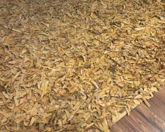 8’x10’ leather strips rug very cool and unusual 