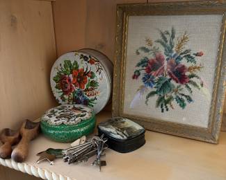 Needlepoint antique keys