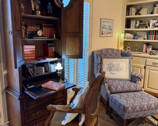 Vintage and diminutive secretary bookcase