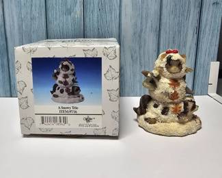 Fitz Floyd  Charming Tails  A Snowy Trio  Club Exclusive  Retired