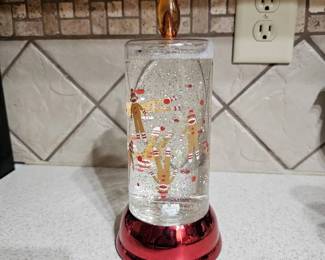 Vintage Cracker Barrel Retired Rare Find  Sock Monkey Rotating Shimmering Candle  See Video