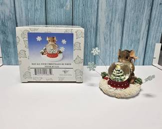 Fitz Floyd  Charming Tails  May All Your Christmases Be White  Retired 