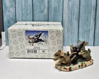 Fitz Floyd  Charming Tails  Skating Party  Retired 