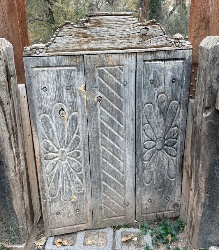 Architectural salvage: vintage hand carved exterior gates, interior doors, lumber + wood boards, fire wood