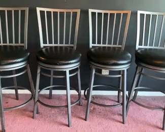 4 Metal Bar Stools