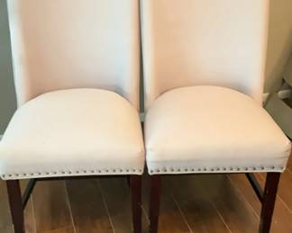 2 Light Grey Fabric Chairs