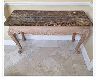 Marble top console table