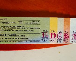 Walt Disney World 50th Anniversary Vault Ticket Trinket Tray Coaster Set.