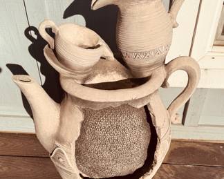 Distressed Pots Electric Garden Water Fountain