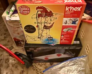 K'nex Thrill Rides T-Rex Fury Roller Coaster Building Set.
The set includes 473 K'nex parts and pieces.