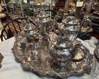 Silverplate tea set