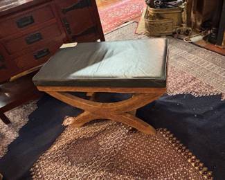 Leather stool from Mexico